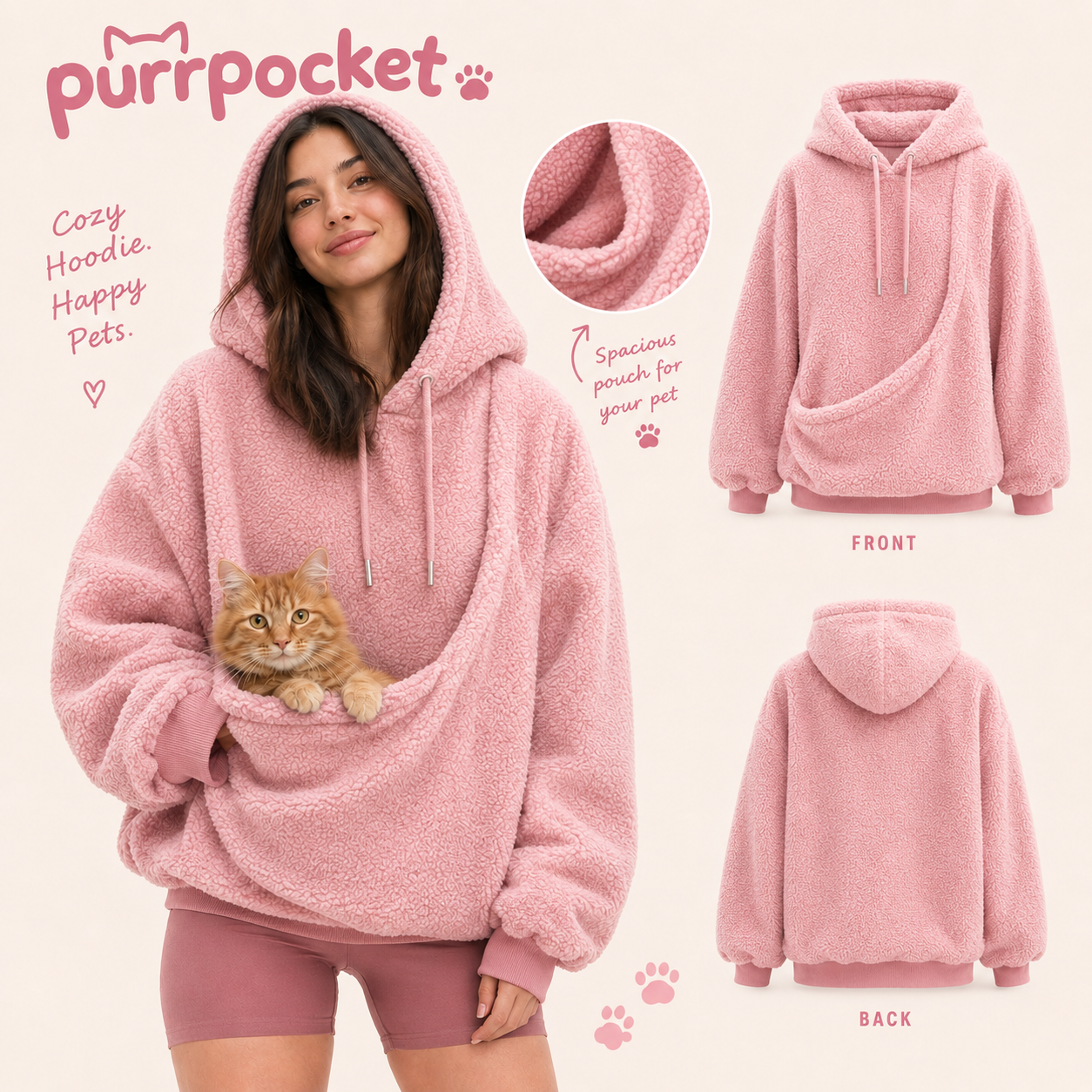 PurrPocket™ Fleece Hoodie